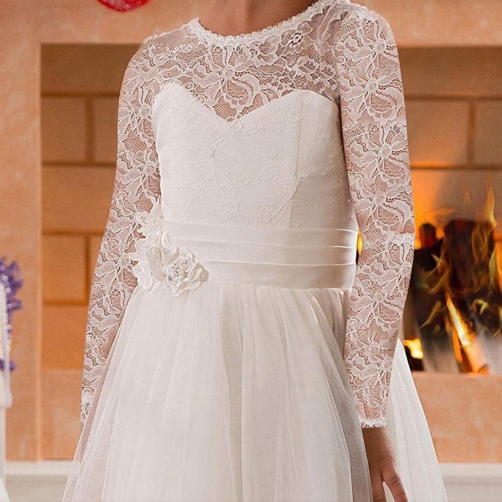 Ivory flower girl dress